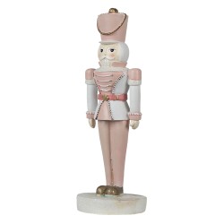 Clayre & Eef Figurine Casse-noisette 10x9x26 cm Rose Polyrésine