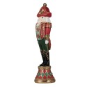 Clayre & Eef Statuetta Schiaccianoci 10x10x36 cm Rosso Poliresina