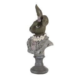 Clayre & Eef Figurine Lapin 12x12x32 cm Beige Marron Polyrésine