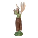 Clayre & Eef Figurine Lapin 10x7x25 cm Marron Polyrésine