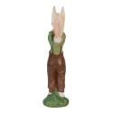 Clayre & Eef Figurine Lapin 10x7x25 cm Marron Polyrésine