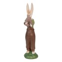 Clayre & Eef Figurine Lapin 10x7x25 cm Marron Polyrésine