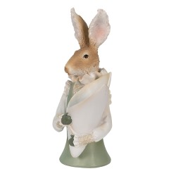 Clayre & Eef Figurine Lapin 16x13x30 cm Beige Polyrésine