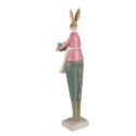 Clayre & Eef Figurine Lapin 9x7x36 cm Beige Vert Polyrésine