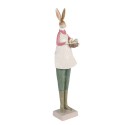 Clayre & Eef Figurine Lapin 9x7x36 cm Beige Vert Polyrésine