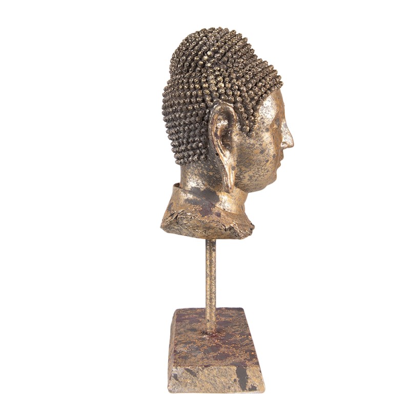 Clayre & Eef Figur Buddha 13x9x25 cm Goldfarbig Polyresin