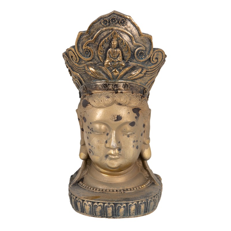 Clayre & Eef Statuetta Buddha 11x9x22 cm Color oro Poliresina