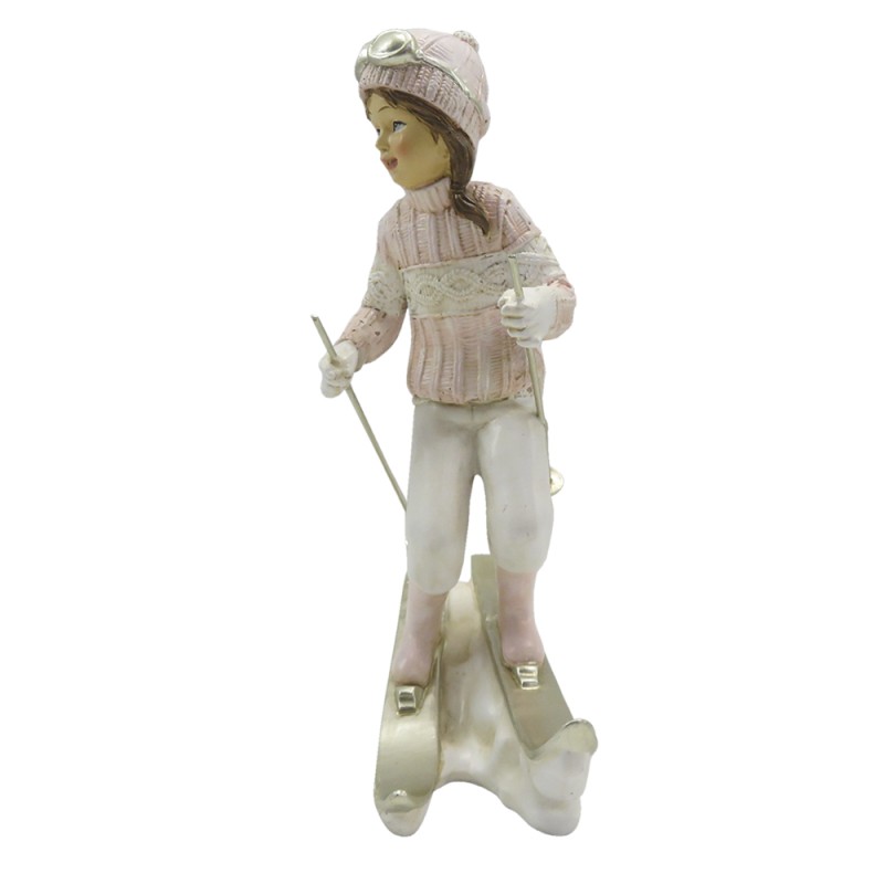 Clayre & Eef Figurine Child 19 cm Pink White Polyresin