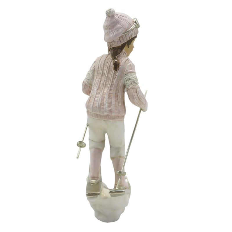 Clayre & Eef Figurine Child 19 cm Pink White Polyresin