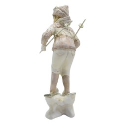 Clayre & Eef Figurine Enfant 19 cm Rose Blanc Polyrésine