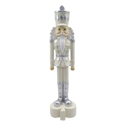 Clayre & Eef Statuetta Schiaccianoci 35 cm Beige Color argento Poliresina