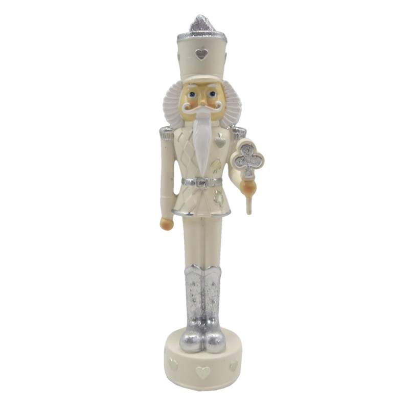 Clayre & Eef Statuetta Schiaccianoci 17 cm Beige Color argento Poliresina