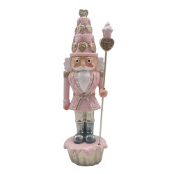 Clayre & Eef Figur Nussknacker 16 cm Rosa Polyresin