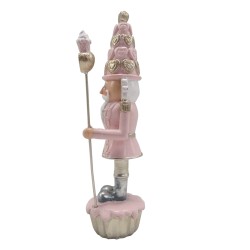 Clayre & Eef Figurine Nutcracker 16 cm Pink Polyresin