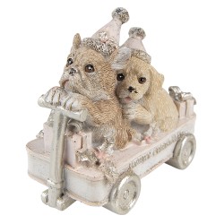 Clayre & Eef Beeld Hond 9 cm Beige Polyresin