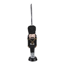 Clayre & Eef Christmas Ornament Nutcracker 13 cm Black Plastic