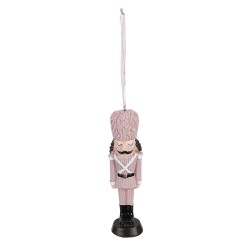 Clayre & Eef Christmas Ornament Nutcracker 13 cm Pink Plastic