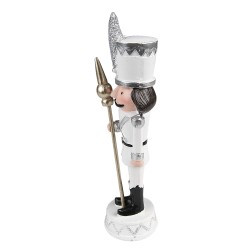 Clayre & Eef Figur Nussknacker 25 cm Weiß Polyresin