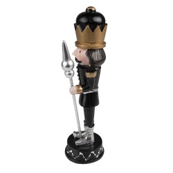 Clayre & Eef Figur Nussknacker 23 cm Schwarz Polyresin