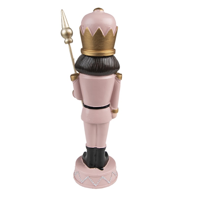 Clayre & Eef Christmas Decoration Nutcracker 23 cm Pink Polyresin