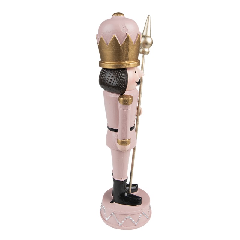 Clayre & Eef Christmas Decoration Nutcracker 23 cm Pink Polyresin