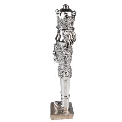 Clayre & Eef Christmas Decoration Nutcracker 19 cm Silver colored Polyresin