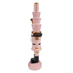 Clayre & Eef Christmas Decoration Nutcracker 33 cm Pink Polyresin