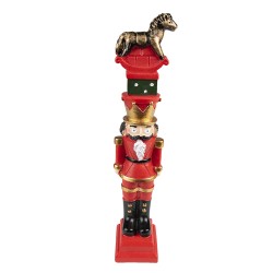 Clayre & Eef Kerstdecoratie Notenkraker 23 cm Rood Polyresin