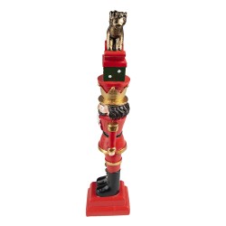 Clayre & Eef Kerstdecoratie Notenkraker 23 cm Rood Polyresin