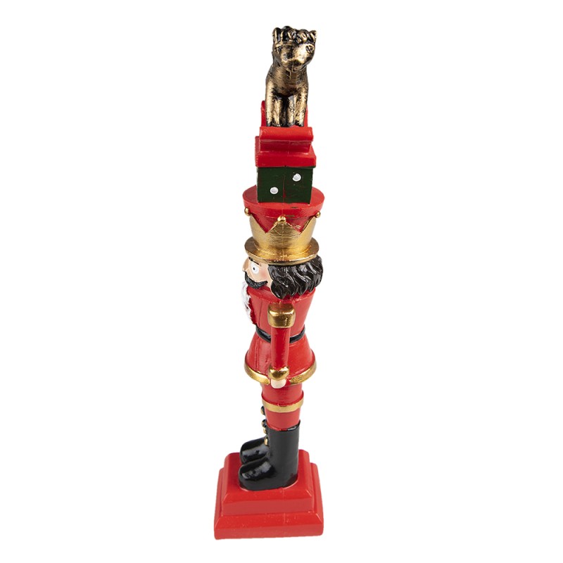 Clayre & Eef Christmas Decoration Nutcracker 23 cm Red Polyresin