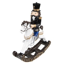 Clayre & Eef Christmas Decoration Nutcracker 18 cm Black Polyresin