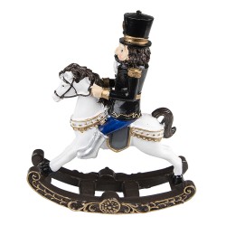 Clayre & Eef Christmas Decoration Nutcracker 18 cm Black Polyresin