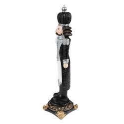 Clayre & Eef Christmas Decoration Nutcracker 24 cm Black Polyresin