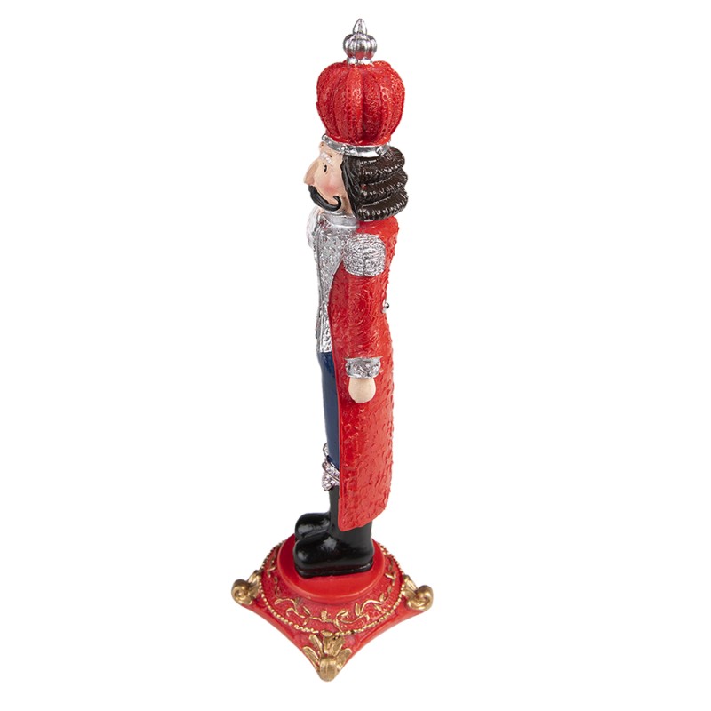 Clayre & Eef Kerstdecoratie Notenkraker 24 cm Rood Polyresin