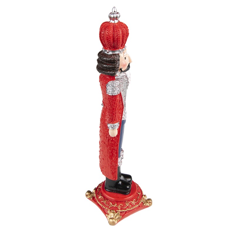 Clayre & Eef Kerstdecoratie Notenkraker 24 cm Rood Polyresin