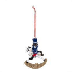 Clayre & Eef Christmas Ornament Nutcracker 10 cm Blue Plastic