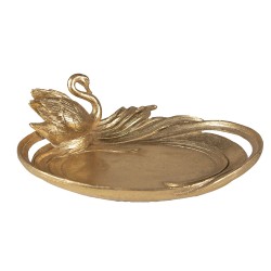 Clayre & Eef Decorative Bowl 25x20x9 cm Gold colored Plastic