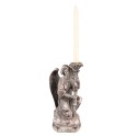 Clayre & Eef Candelabro Angelo 29 cm Grigio Plastica