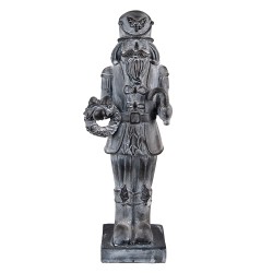 Clayre & Eef Statuetta Schiaccianoci 47 cm Grigio Poliresina