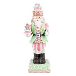 Clayre & Eef Figurine Nutcracker 24 cm Green Pink Polyresin