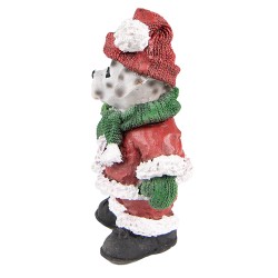 Clayre & Eef Beeld Hond 15 cm Rood Groen Polyresin