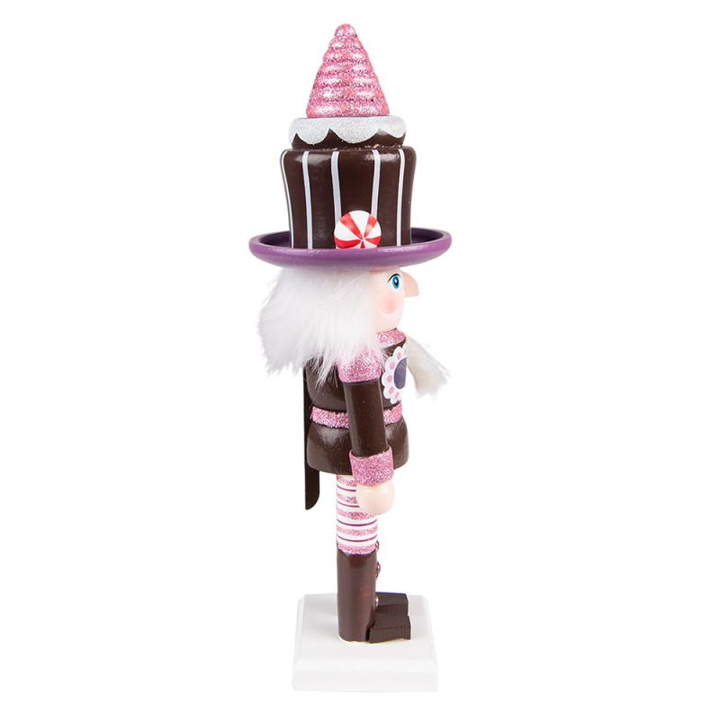 Clayre & Eef Figur Nussknacker 26 cm Violett Polyresin