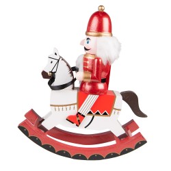 Clayre & Eef Figurine Nutcracker 30 cm Red Green Polyresin