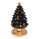 Clayre & Eef Musikbox Weihnachtsbaum 20 cm Schwarz Polyresin