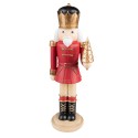 Clayre & Eef Statuetta Schiaccianoci 38 cm Rosso Color oro Poliresina