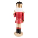 Clayre & Eef Statuetta Schiaccianoci 38 cm Rosso Color oro Poliresina