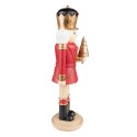 Clayre & Eef Statuetta Schiaccianoci 38 cm Rosso Color oro Poliresina