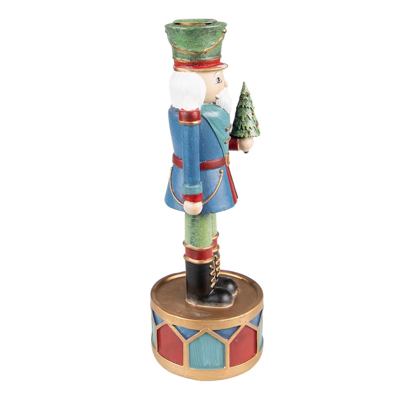 Clayre & Eef Candelabro Schiaccianoci 24 cm Blu Verde Plastica