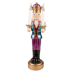 Clayre & Eef Figurine Nutcracker 41 cm Blue Purple Polyresin