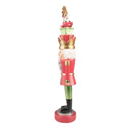 Clayre & Eef Figurine Nutcracker 50 cm Pink Green Polyresin